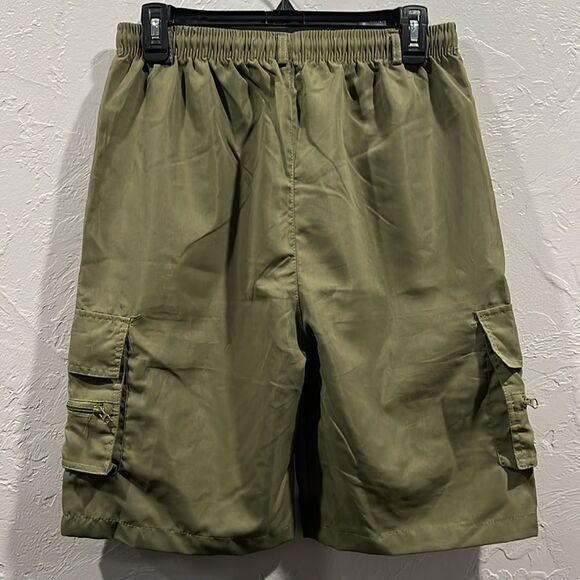🔥🔥 CARHARTT Lightweight Polyester Cargo Shorts Army Green Sz Large - PERFECT - Picture 5 of 7